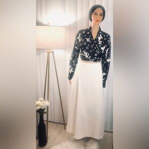 Matteau White A-Line Skirt